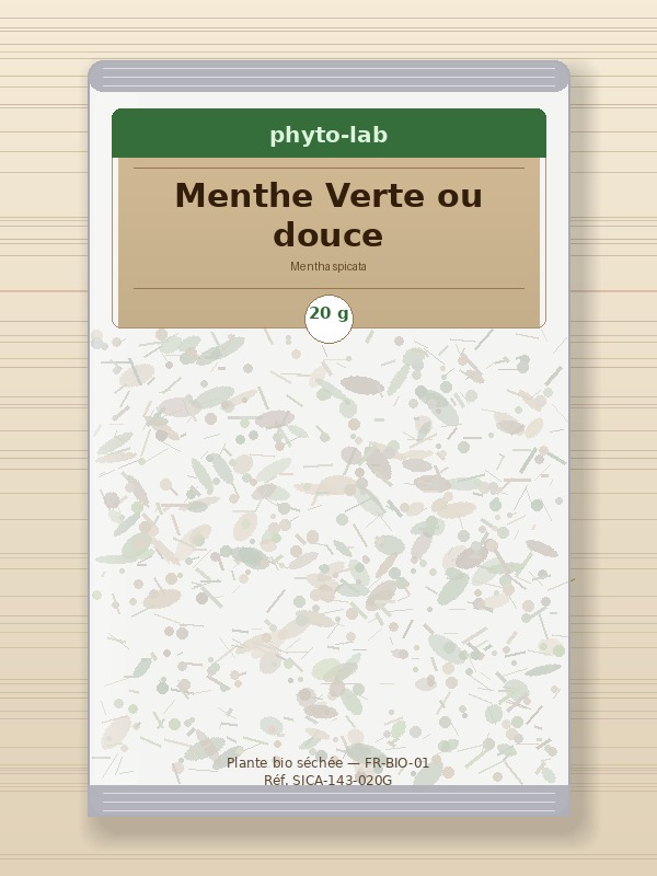 Sachet Menthe Verte ou douce 20g